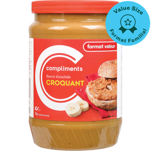 Compliments Peanut Butter Crunchy 2 kg