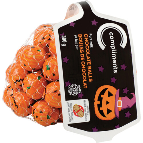 Compliments Peanut-Free Halloween Chocolate Balls Pure Milk 300 g