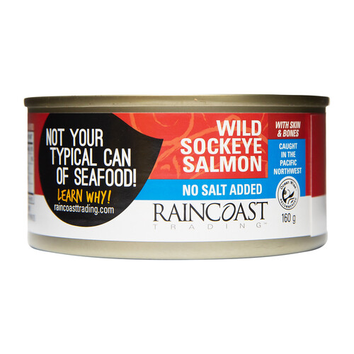 Raincoast Trading Wild Sockeye Salmon No Salt Added 160 g