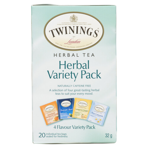 Twinings Herbal Tea Variety Pack 20 Tea Bags