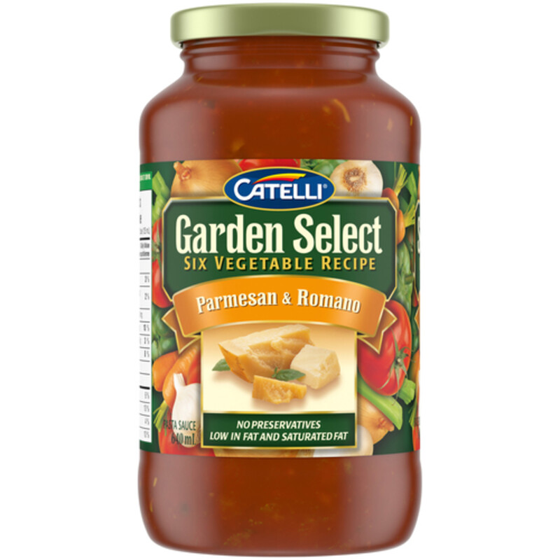 Catelli Garden Select Pasta Sauce Parmesan & Romano 640 ml Voilà Online Groceries & Offers