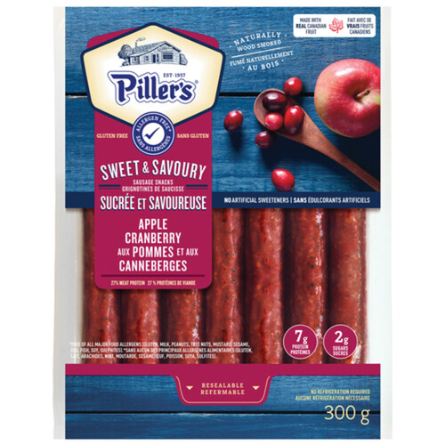 Pillers Sausage Snack Sweet & Savoury Apple Cranberry 300 g