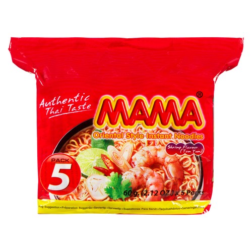 Mama Instant Noodle Shrimp 5 Pack 300 g