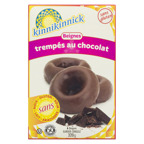 Kinnikinnick Gluten-Free Donuts Chocolate Dipped 320 g (frozen)