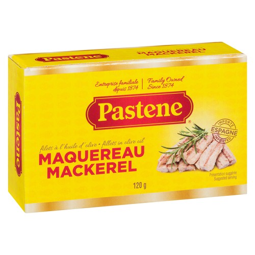 Pastene Fillets Of Mackerels In Olive Oil Salt Added 120 g