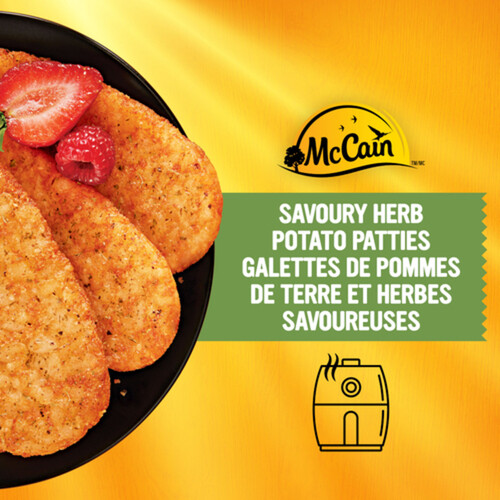 McCain Potato Patties 9 Minute No Flip Savoury Herb 12 pack 600 g