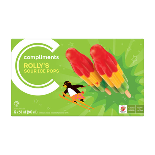 Compliments Rolly's Ice Pops Sour 12 x 50 ml