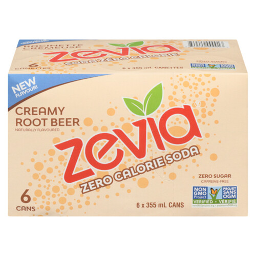 Zevia Creamy Root Beer 6 x 355 ml (cans)