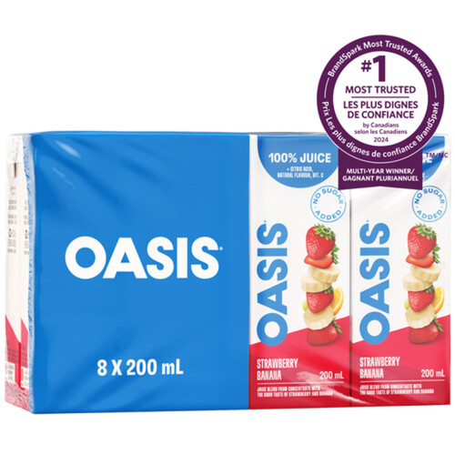 Oasis Juice BoxesStrawberry Banana 8 x 200 ml