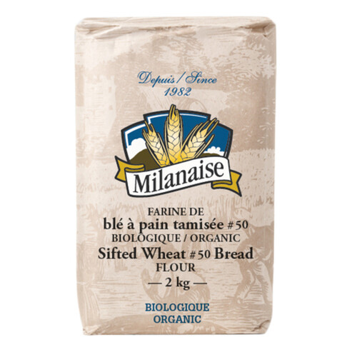 La Milanaise Organic Bread Flour Wheat Sifted 2 kg