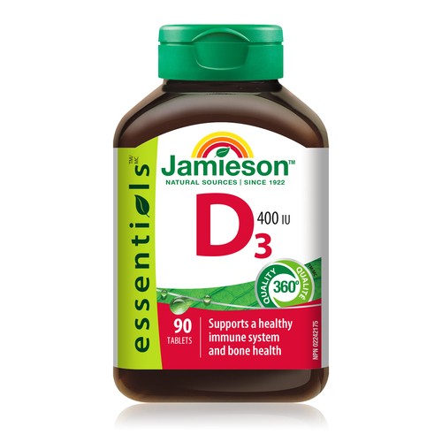 Jamieson Vitamin D3 400 IU Tablets 90 Count