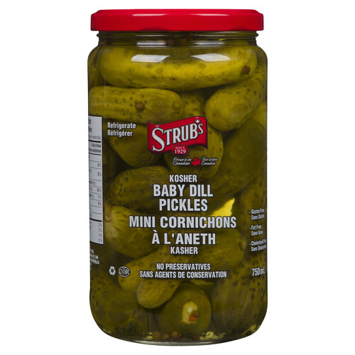 Strub's Kosher Pickles Baby Dill 750 ml