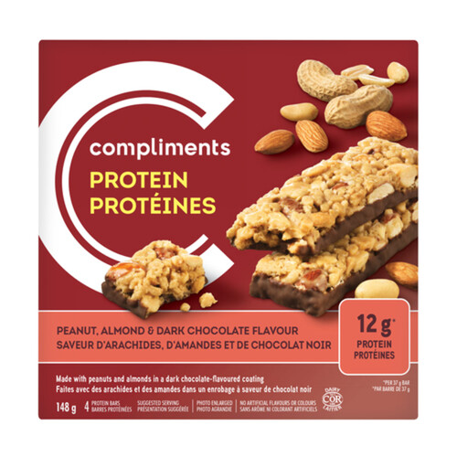 Compliments Protein Bar Peanut Almond & Dark Chocolate 148 g