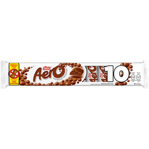 Nestlé Aero Peanut-Free Chocolate Bars Minis 10 x 7.3 g