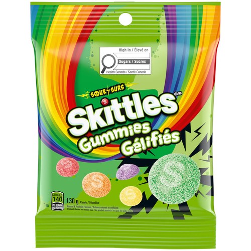 Skittles Gummies Candy Sour 130 g