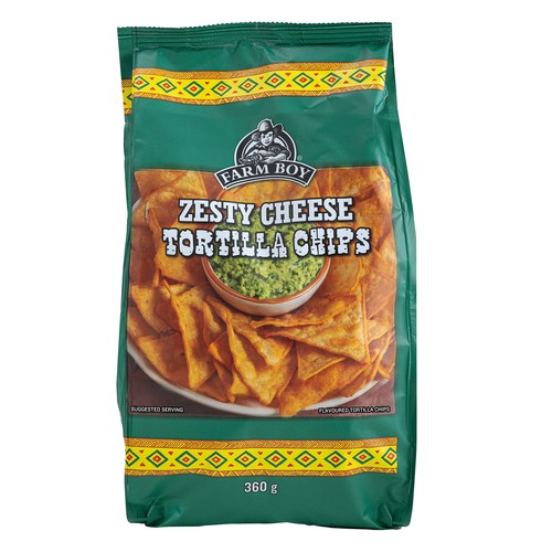 Farm Boy Tortilla Chips Zesty Cheese 360 g