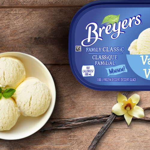 Breyers Family Classic Frozen Dessert Made With Real Vanilla 1.66 L
