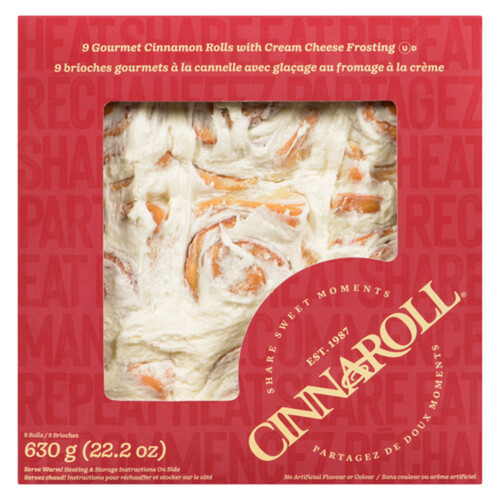 Cinnaroll Baker Boy Frozen Cinnamon Roll Cream Cheese Frosting 9 Pack 630 g