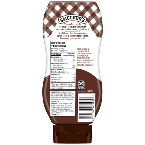 Smucker's Ice Cream Topping Sundae Syrup Chocolate 428 ml