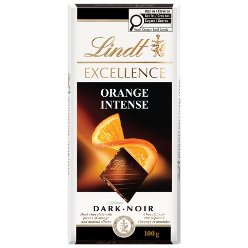Lindt Excellence Dark Chocolate Bar Orange Intense 100 g