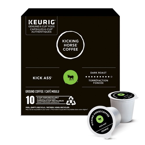 Kicking Horse Kick Ass K-Cup Coffee Pods Dark Roast 10 Count