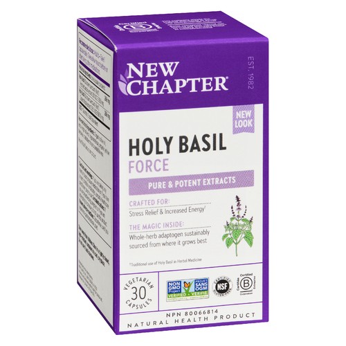 New Chapter Supplements Holy Basil Force 30 Capsules