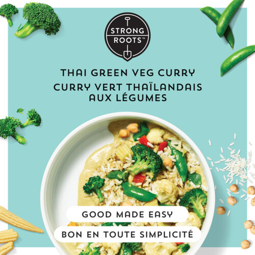 Strong Roots Frozen Meal Thai Green Veg Curry 350 g