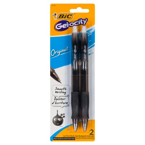 Bic Gelocity Gel Pens Original Medium 0.7 mm 2 Pack