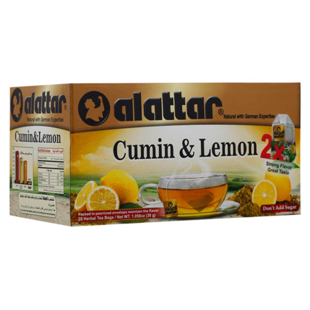 Alattar Herbals Tea Cumin & Lemon 20 Tea Bags - Voilà Online Groceries ...