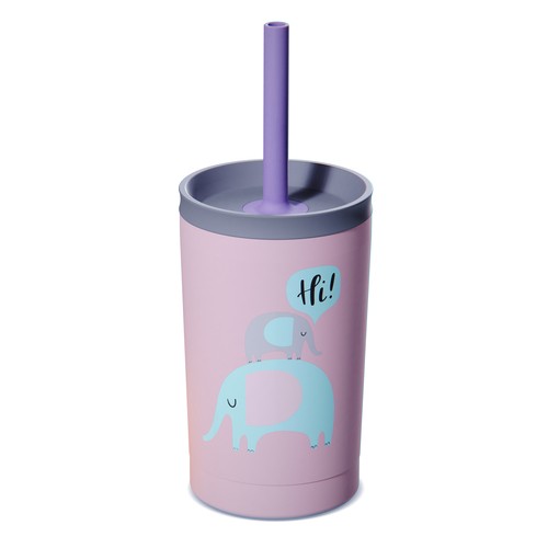 Asobu Mini Sippy Cup Pink 12 oz 1 Count