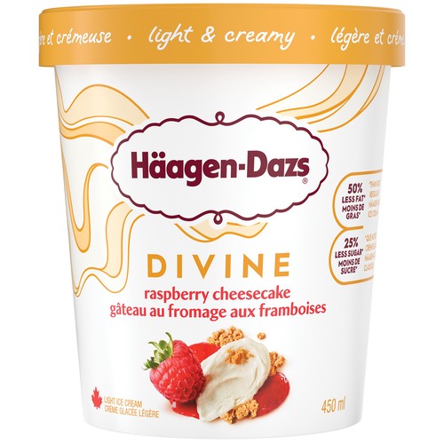 Häagen-Dazs Divine Ice Cream Raspberry Cheesecake 450 ml - Voilà