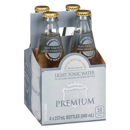 Canada Dry Craft Premium Light Tonic Water 4 x 237 ml (bottles)