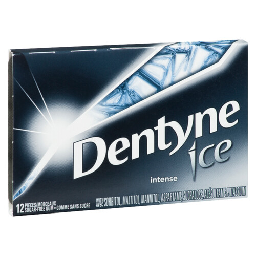Dentyne Ice Gum Sugar Free Intense Singles 12 Pieces