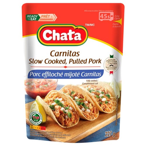 Chata Carnitas Slow Cooked Pulled Pork 227 g