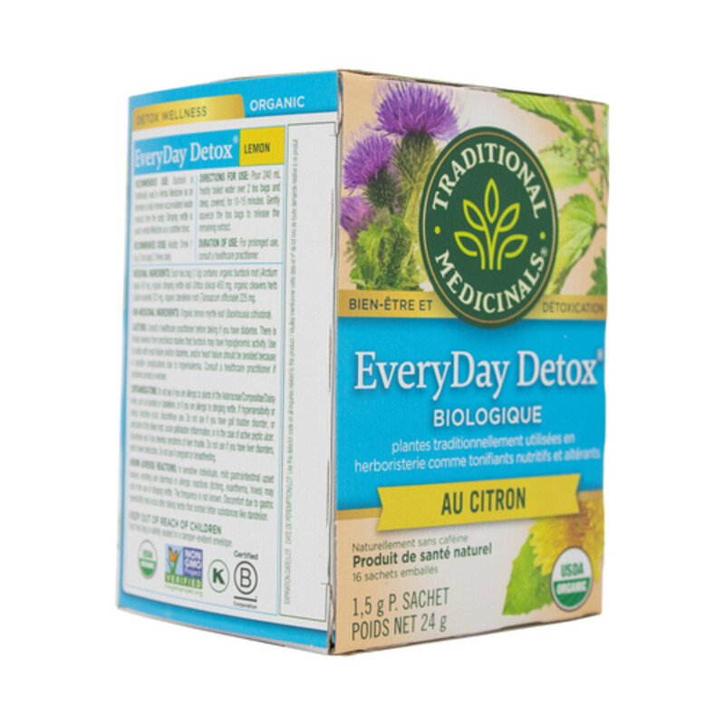 Traditional Medicinals Everyday Detox Herbal Tea Lemon 16 Tea Bags