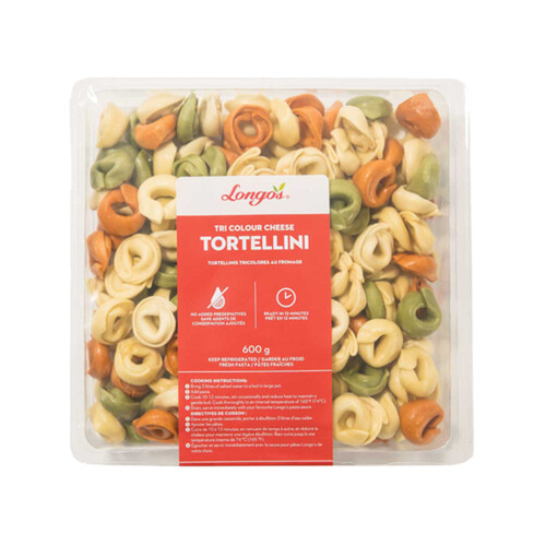 Longo's Tortellini Tri Colour Cheese 600 g