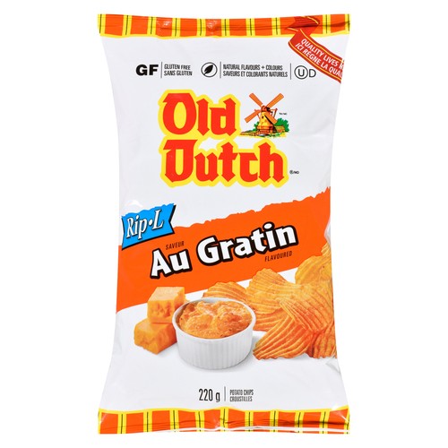 Old Dutch Rip-L Potato Chips Gratin 220 g