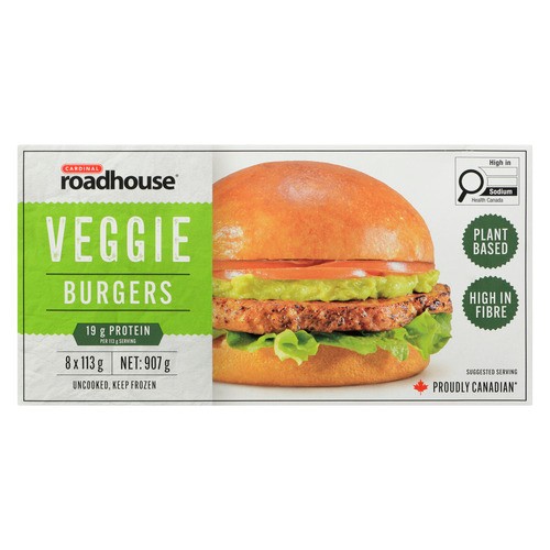 Cardinal Roadhouse Frozen Veggie Burger 904 g