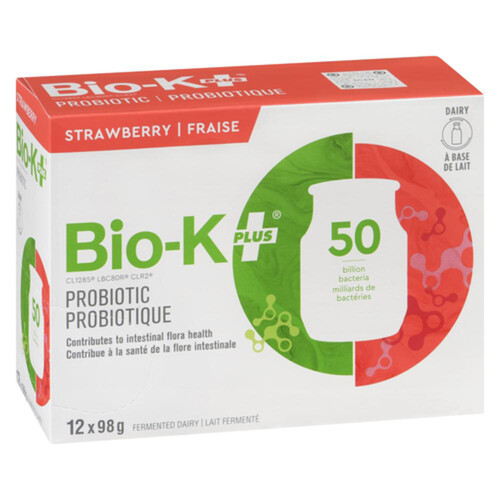 Bio-K Plus Probiotic Fermented Milk Strawberry 12 x 98 g