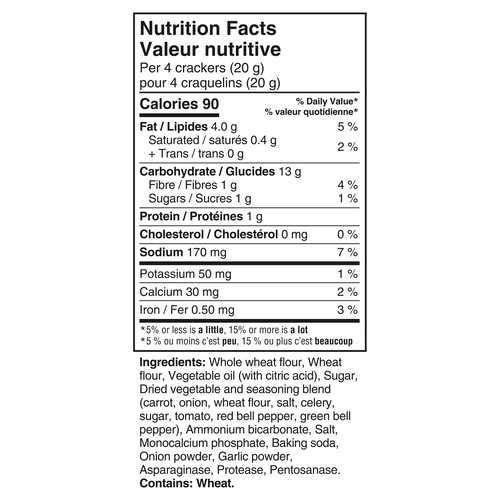 Triscuit Crackers Garden Veggie 185 g