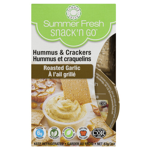 Summer Fresh Snack And Go Vegan Hummus Roasted Garlic 83 g