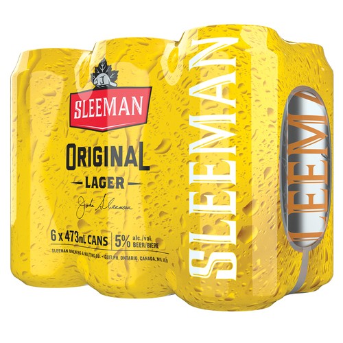 Sleeman 5% Alcohol Beer Original Draught 6 x 473 ml (cans)