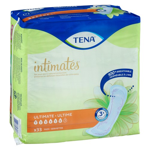 Tena Intimates Pads Ultimate Without Wings 33 Count