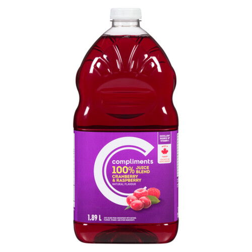 Compliments Juice Blend Cranberry Raspberry 1.89 L (bottle)