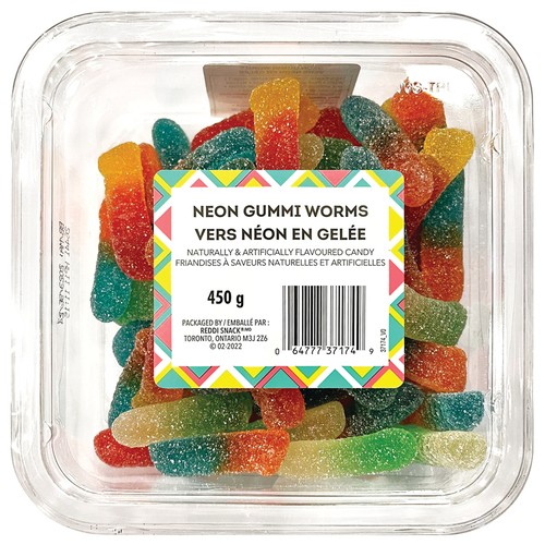 Johnvince Gummy Worms Neon 450 g