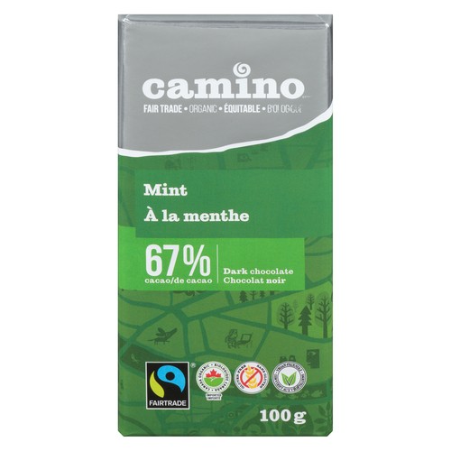 Camino Chocolate Bar 67 % Mint 100 g