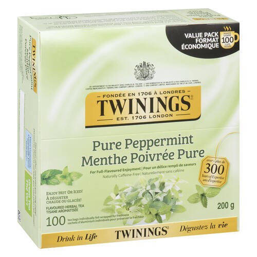 Twinings Pure Peppermint Herbel Tea 100 ea