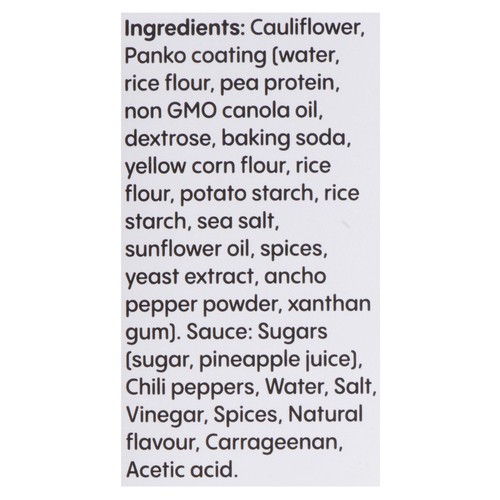 Wholly Veggie Vegan Plant Based Gluten-Free Frozen Cauliflower Wings Hot Honey 375 g