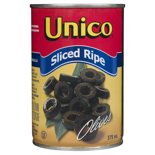 Unico Olives Sliced Ripe 375 ml