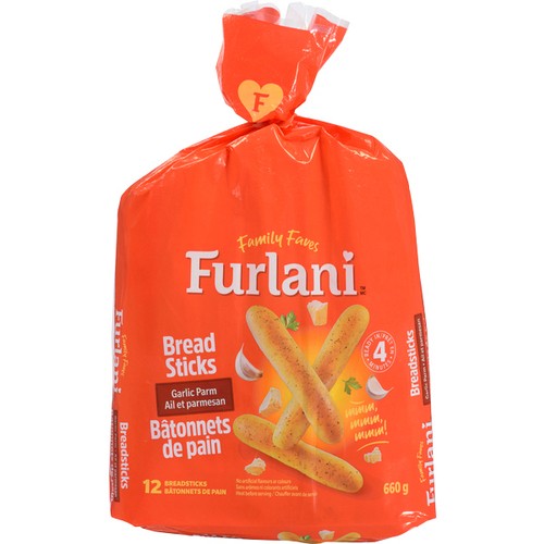 Furlanis Frozen Bread Sticks Garlic Parm 12 x 55 g